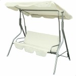 Balansoar Aktive 3 locuri Fildeș 180 x 107 x 160 cm