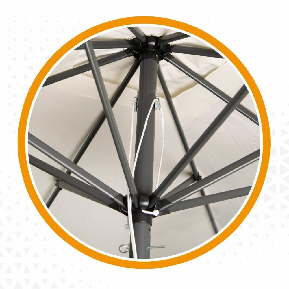 Umbreală de soare Aktive Crem Aluminiu Oțel 270 x 270 cm