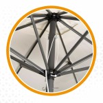 Umbreală de soare Aktive Crem Aluminiu Oțel 270 x 270 cm