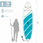 Placă gonflabilă de paddle surf cu accesorii Intex Aqua Quest Albastru Alb