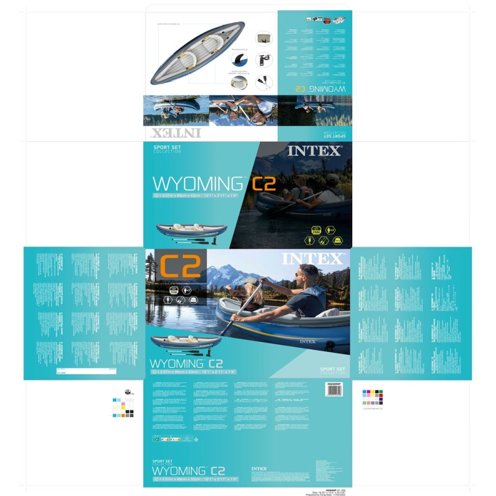 Canoe Gonflabilă Intex Wyoming C2 307 x 89 x 53 cm