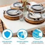 Masă Pliabilă Lifetime Alb Pătrat Oțel Plastic 86 x 86 x 74 cm