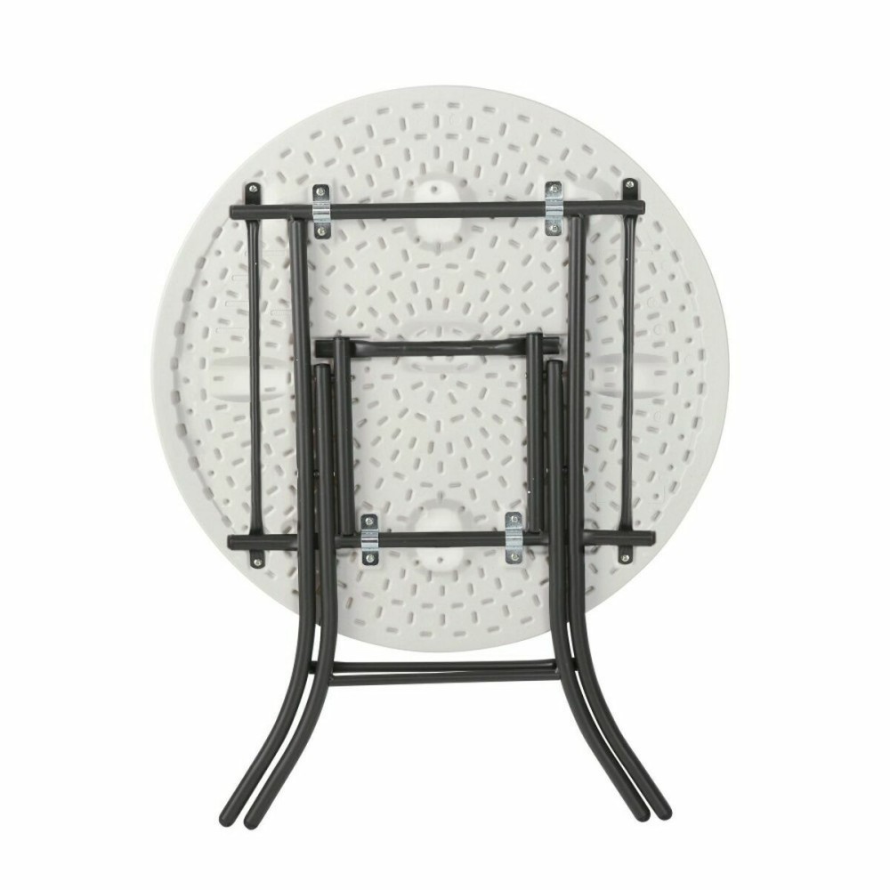 Masă Pliabilă Lifetime Alb Rotundă Oțel Plastic 83 x 73,5 cm