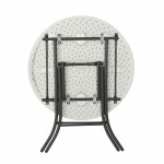 Masă Pliabilă Lifetime Alb Rotundă Oțel Plastic 83 x 73,5 cm