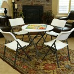 Masă Pliabilă Lifetime Alb Rotundă Oțel Plastic 83 x 73,5 cm