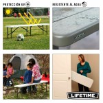 Bancă Lifetime Pliabil Alb 183 x 29 x 42 cm