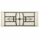 Masă Pliabilă Lifetime Alb 183 x 76 cm Dreptunghiular