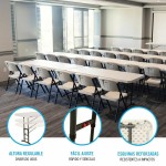 Masă Pliabilă Lifetime Alb 183 x 76 cm Dreptunghiular