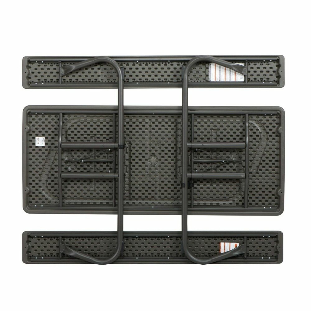 Masă de picnic Lifetime Lemn Maro Pliabil Oțel Plastic 183 x 145 x 74 cm