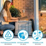 Cutie de depozitare cu capac Lifetime Gri 51,2 x 51,2 x 50,8 cm