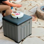 Cutie de depozitare cu capac Lifetime Gri 51,2 x 51,2 x 50,8 cm