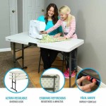 Masă Pliabilă Lifetime Lifetime 122 x 86 x 61 cm Crem Oțel Plastic