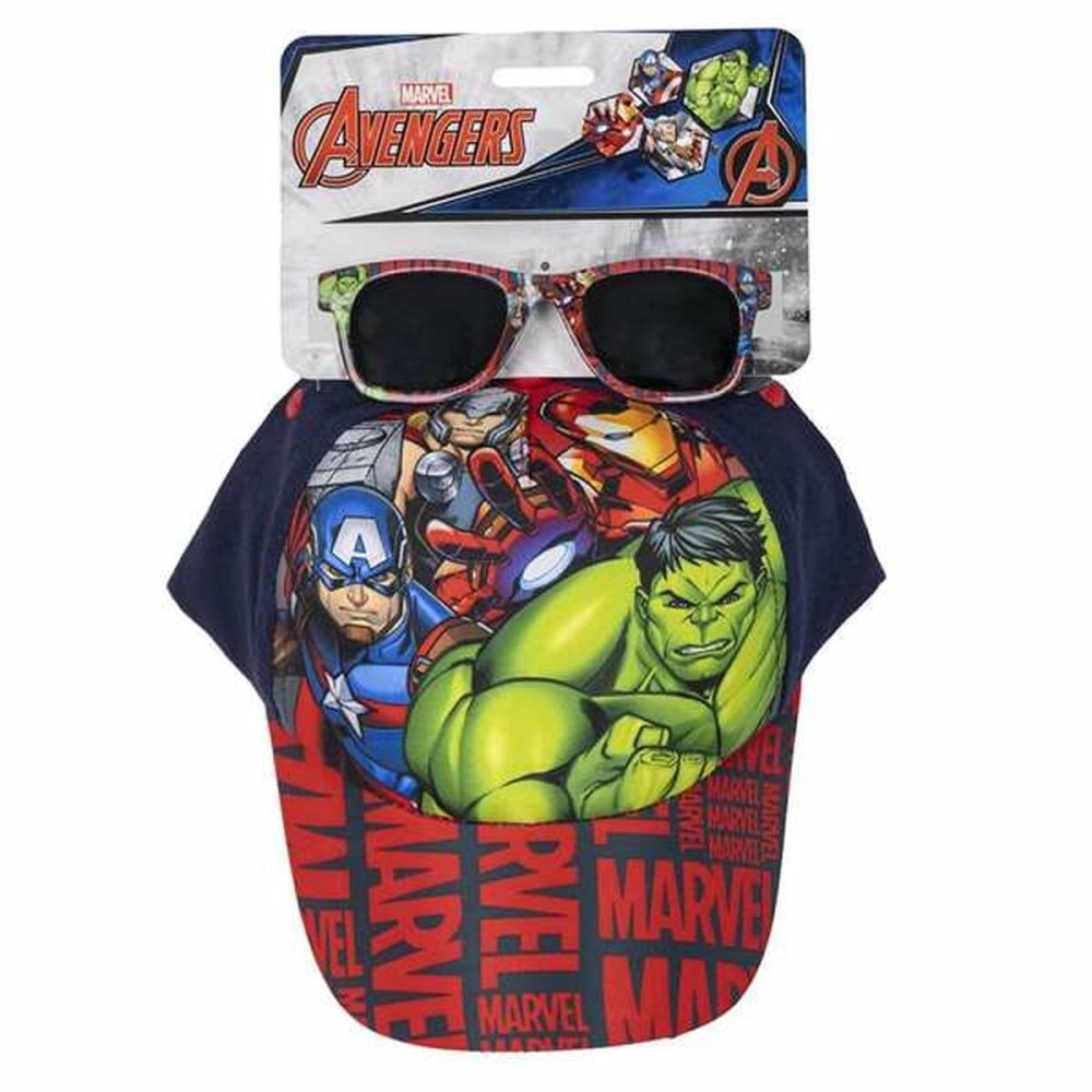 Set de pălărie cu ochelari de soare The Avengers 2 Piese Infantil
