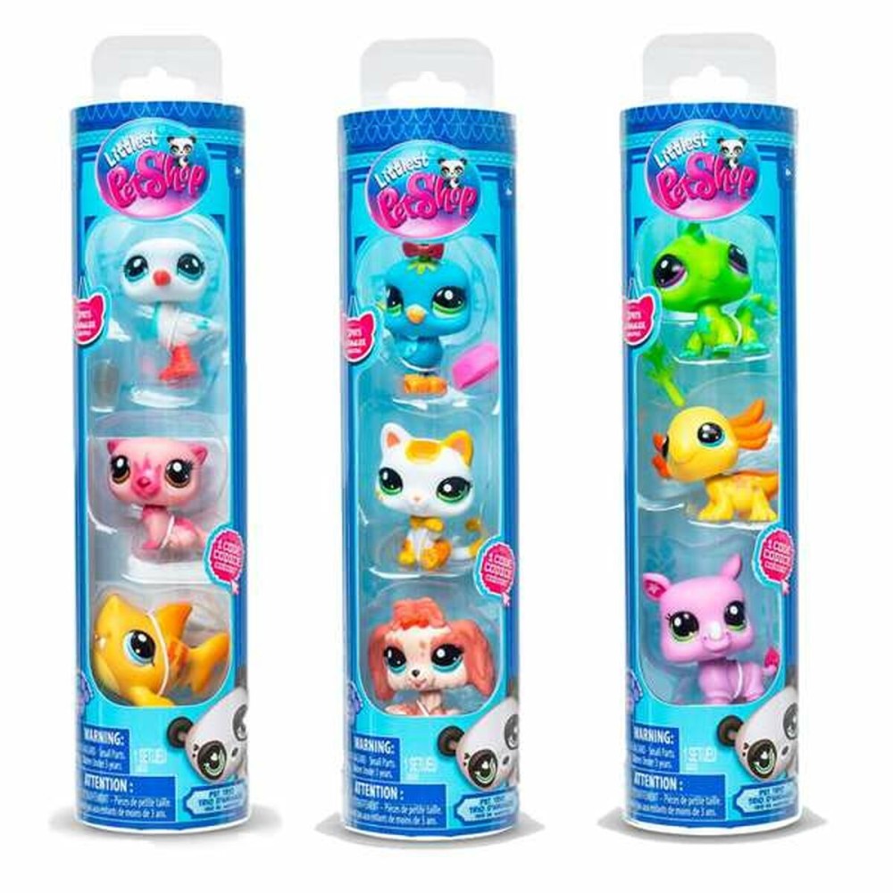 Set de figurine Bandai Littlest Pet Shop 6 x 25 x 6 cm 3 Piese