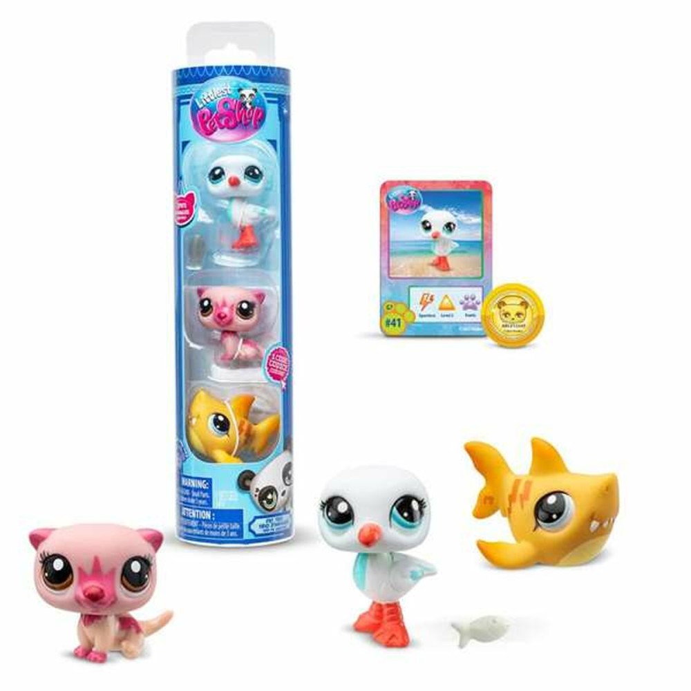 Set de figurine Bandai Littlest Pet Shop 6 x 25 x 6 cm 3 Piese