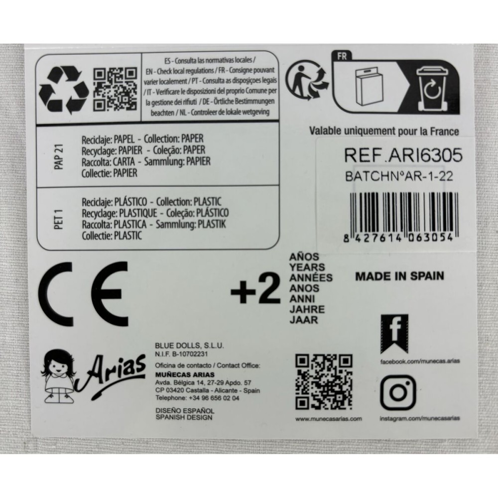 Pantofi pentru păpuși Arias Bej