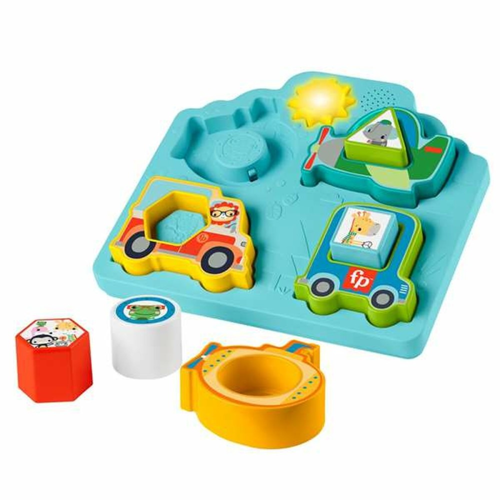 Puzzle pentru Copii din Lemn Fisher-Price Vehicule