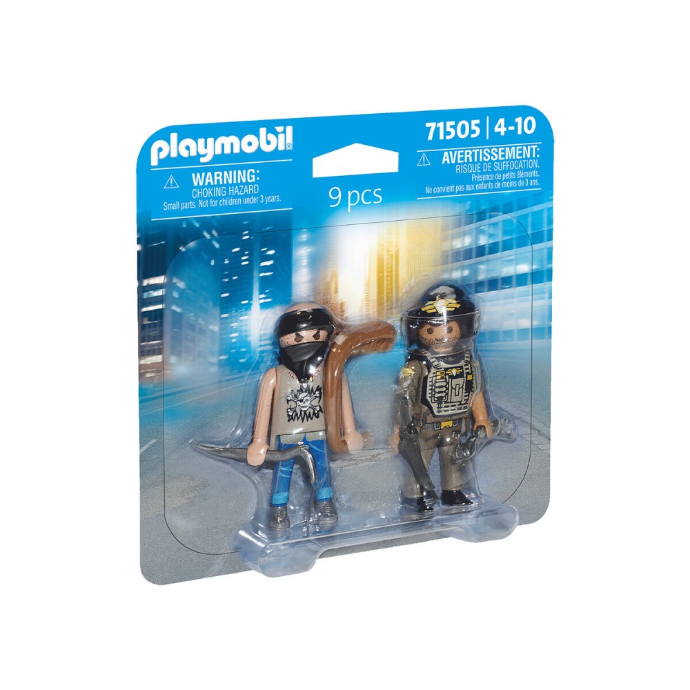 Playset Playmobil 71505 Polițist Hoț 9 Piese