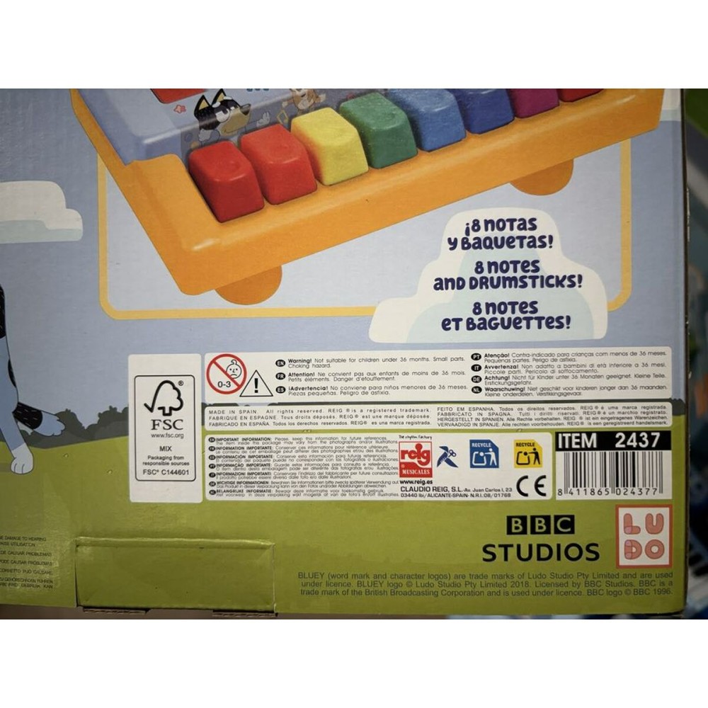 Xilofon Bluey Infantil Figură