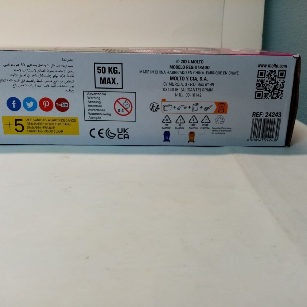 Trotinetă Scuter Moltó Roz 72-77 cm