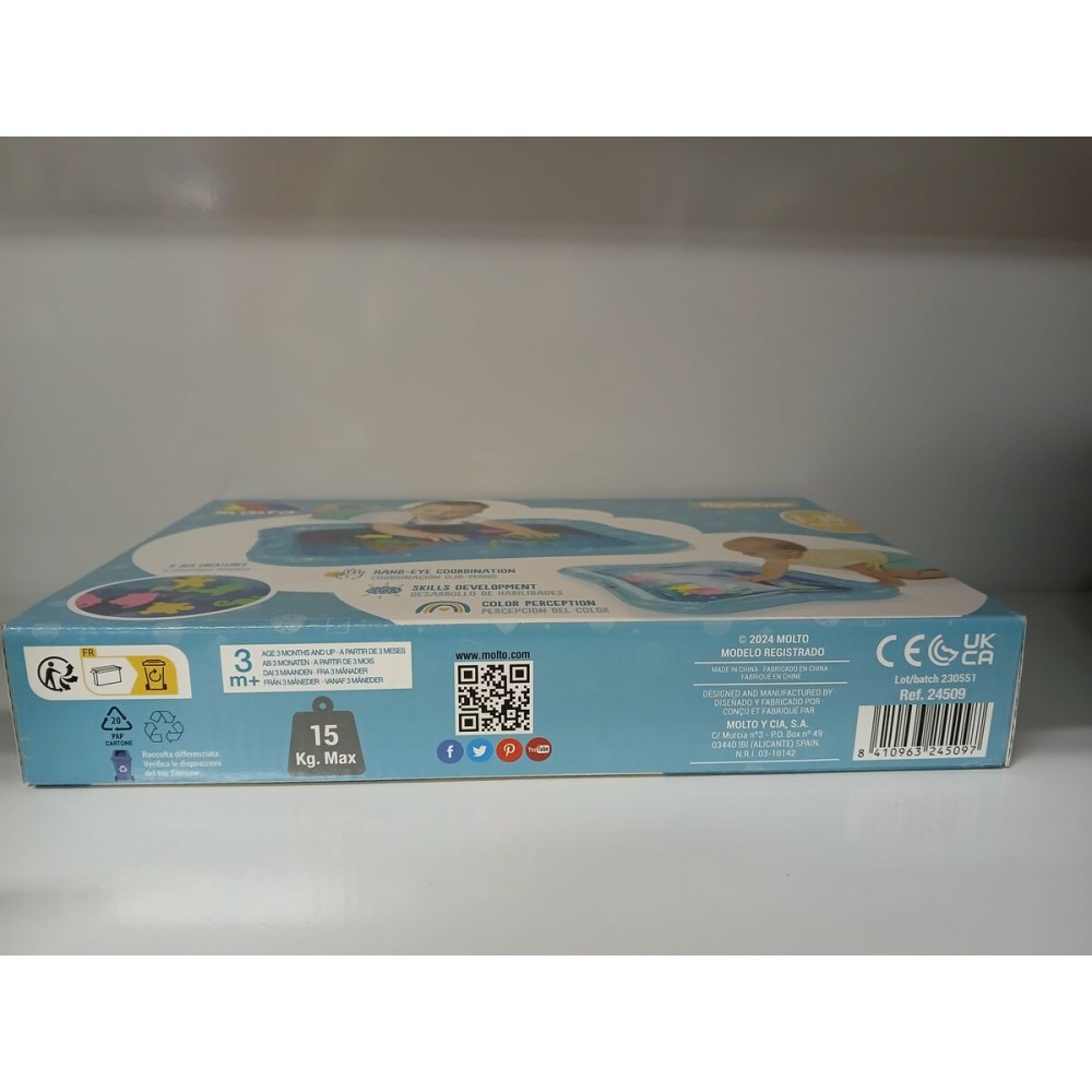 Covoraș pentru jocuri gonflabil cu apă pentru bebeluși Moltó Playsense 80 x 28 x 82 cm