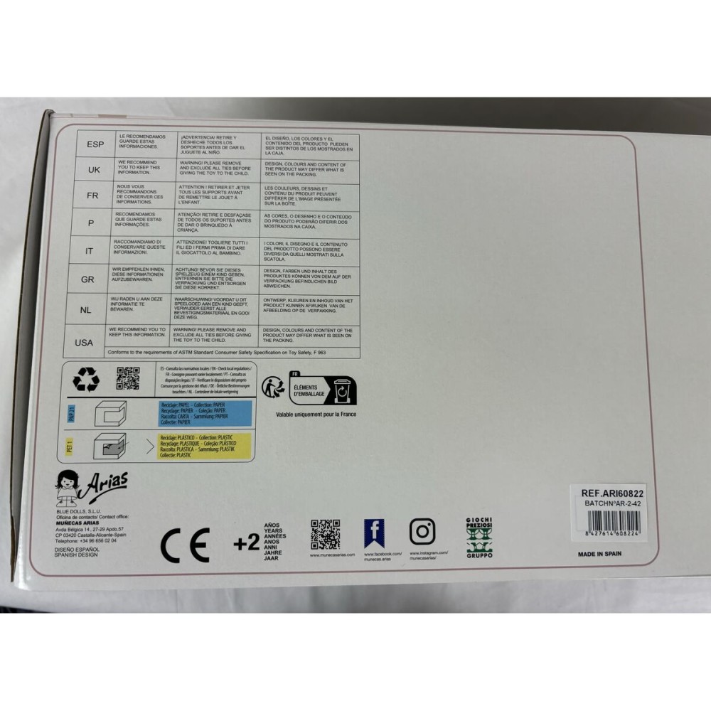 Păpușă Bebe Arias Andie 40 cm