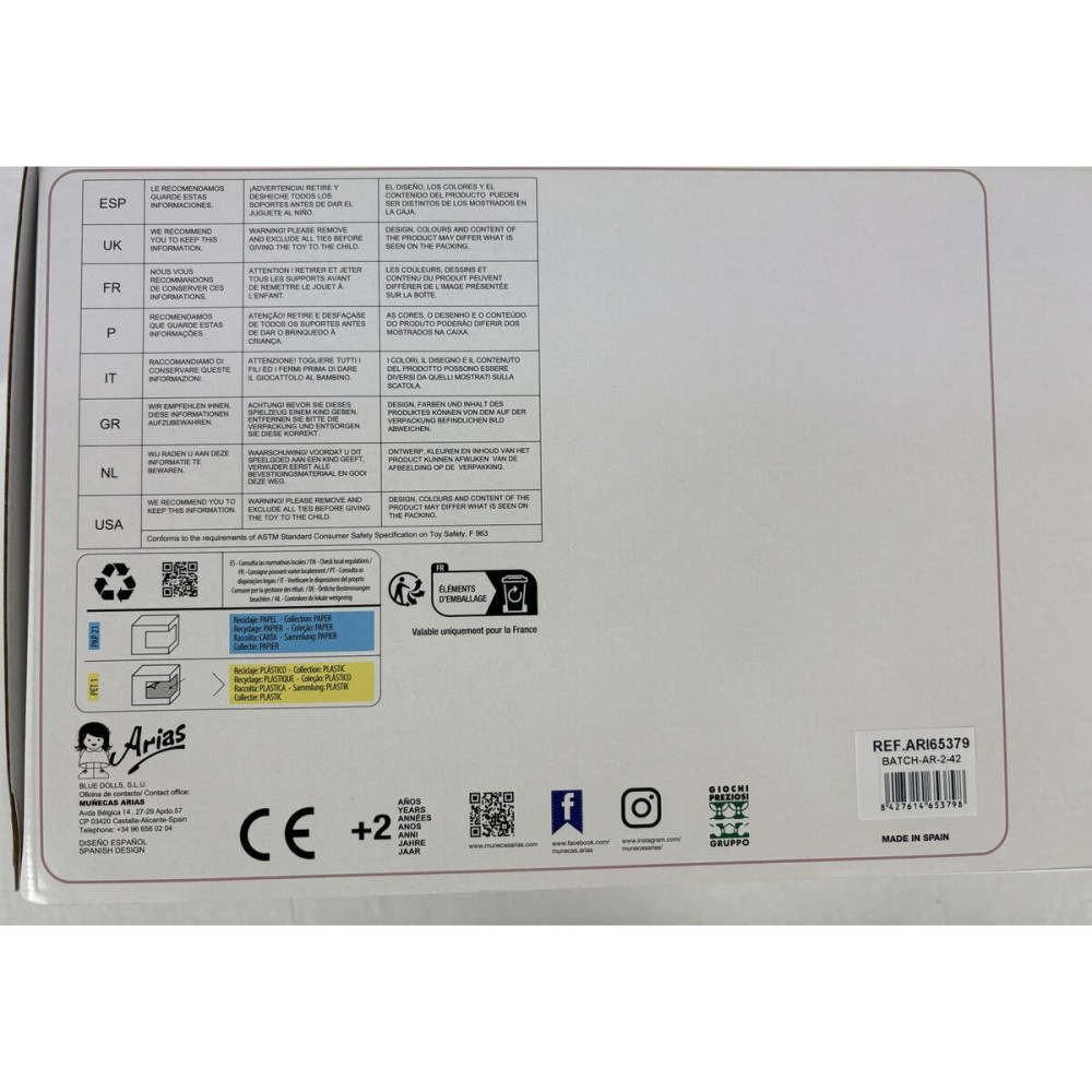 Păpușă Bebe Arias Zoe 45 cm