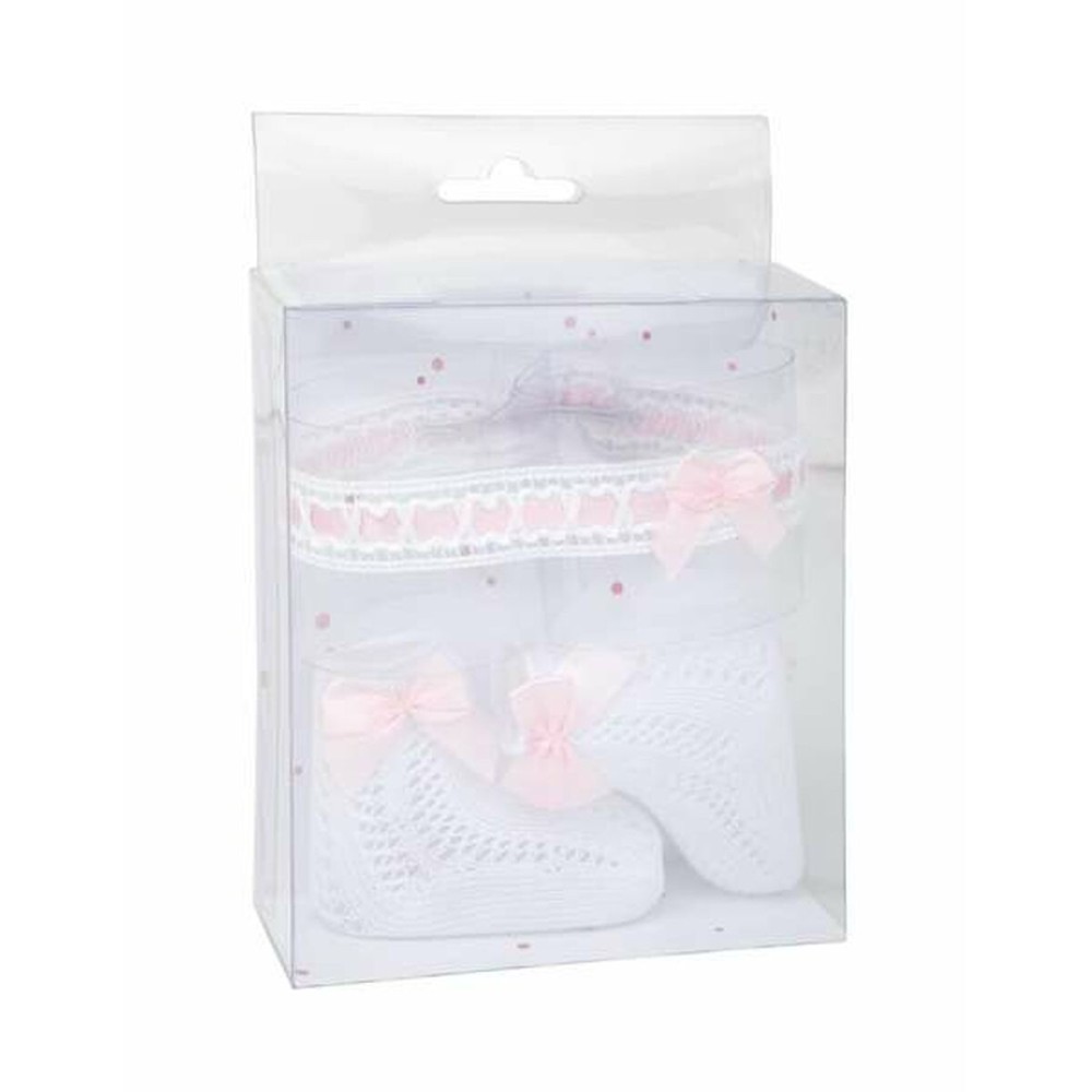 Set Cadou pentru bebeluși Arias Alb Roz 2 Piese