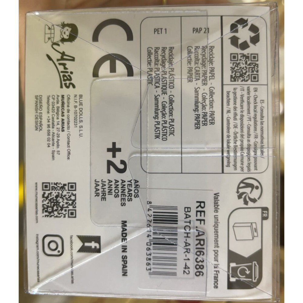 Pantofi pentru păpuși Arias Roz 40 cm