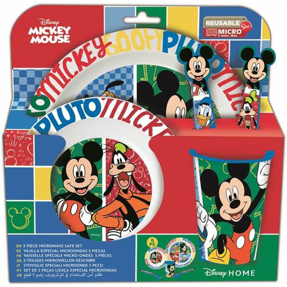 Set de veselă pentru copii Mickey Mouse Mickey Has Fun 5 Piese