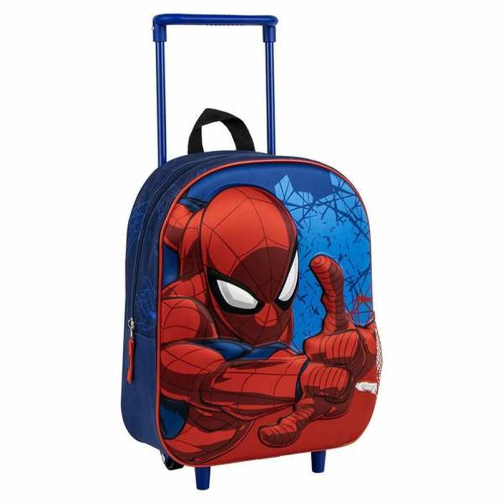 Ghiozdan 3D cu Roți Spider-Man Albastru 25,0 x 31,0 x 10,0 cm