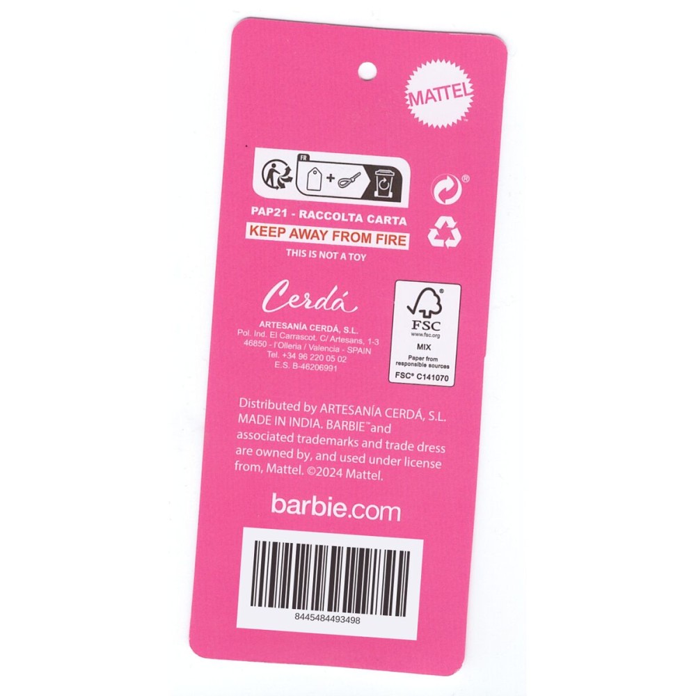 Penar Barbie Fucsia 12,5 x 6,5 x 19,5 cm