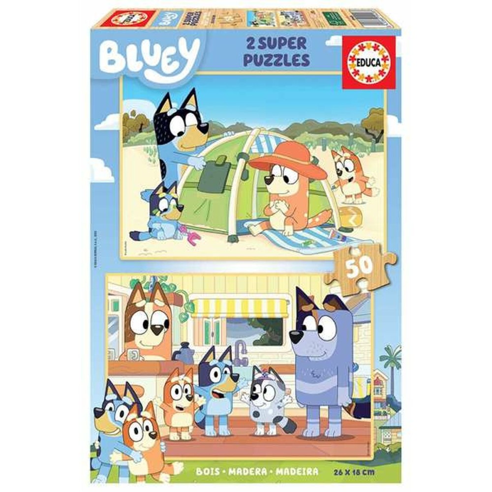 Set de 2 Puzzle-uri Educa Lemn 50 Piese