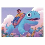 Set de 4 Puzzle-uri Educa Friendly Dinosaurs