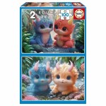 Puzzle Educa Adorable Monsters 100 Piese (2 Unități)