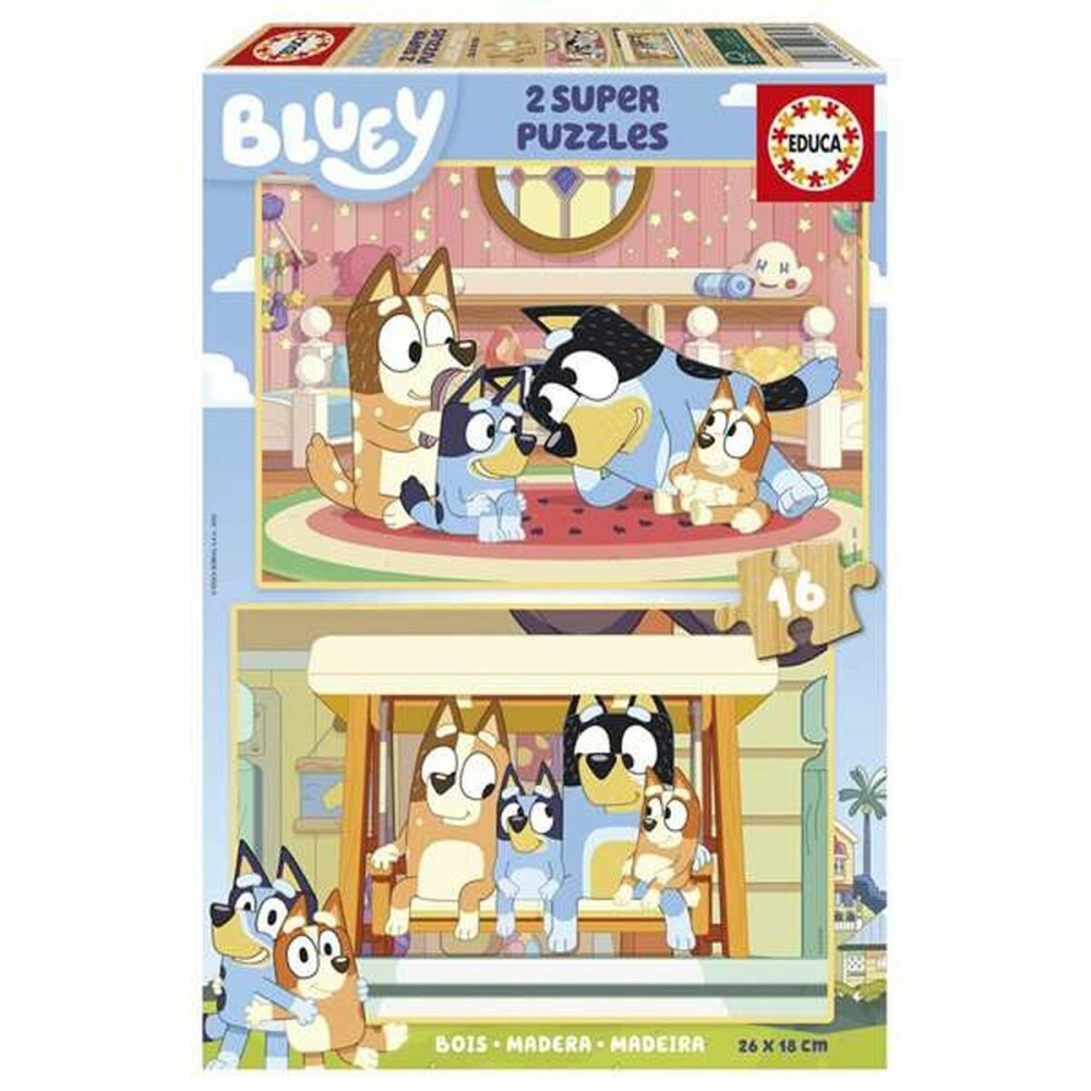 Set de 2 Puzzle-uri Educa Bluey (2 Unități)