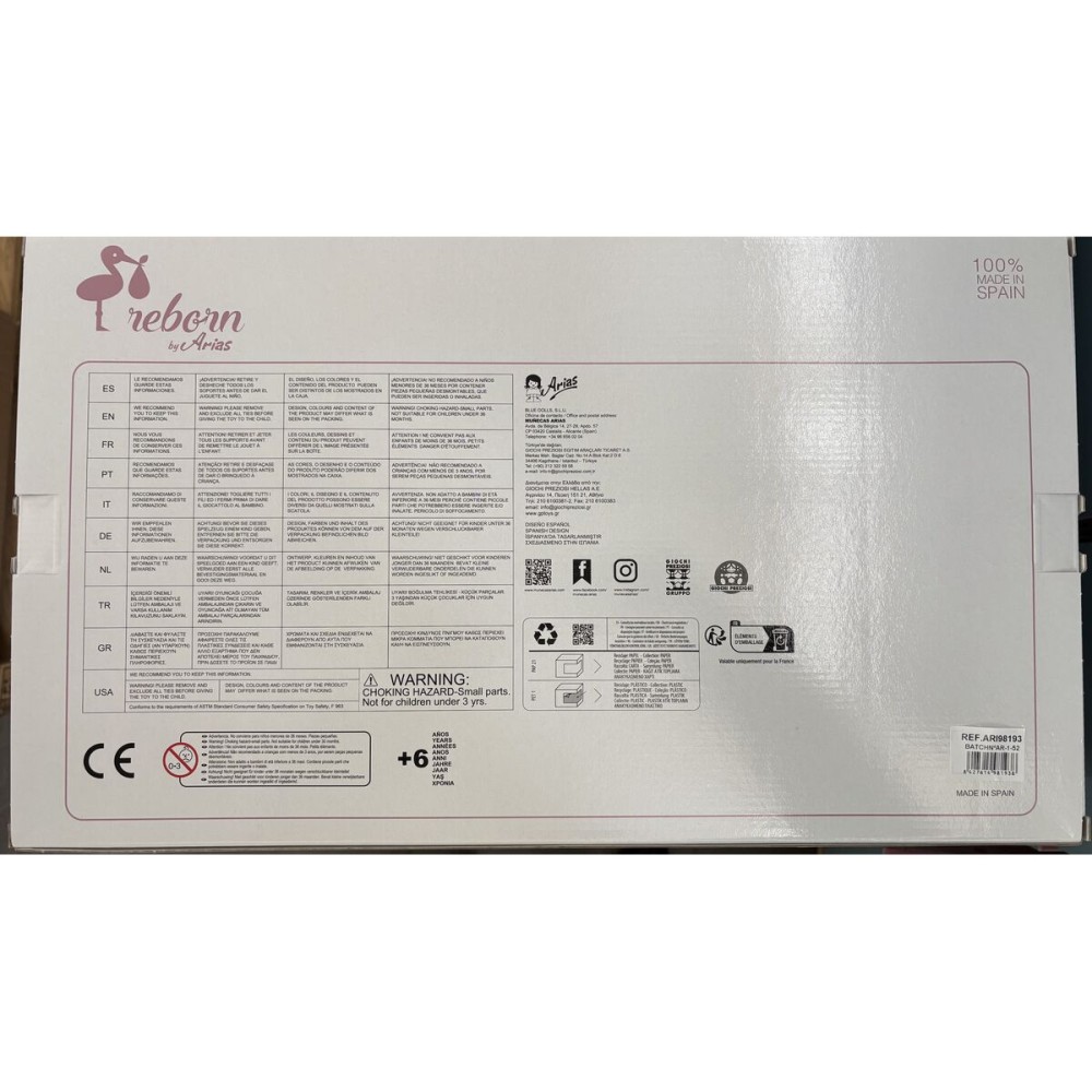 Păpușă bebeluș Arias Sasha 45 cm