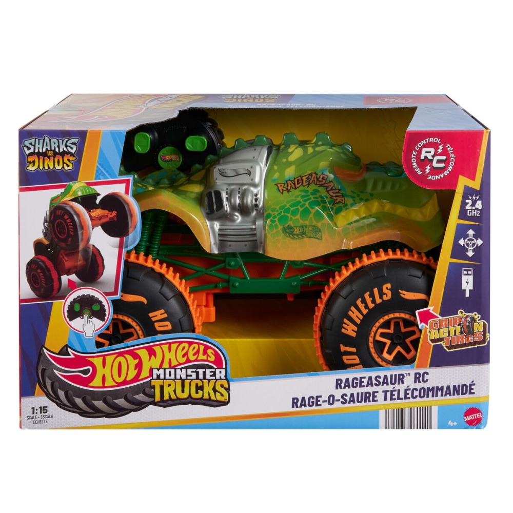 Mașină Radio Control Hot Wheels Monster Trucks Samsh O Saurus 1:15