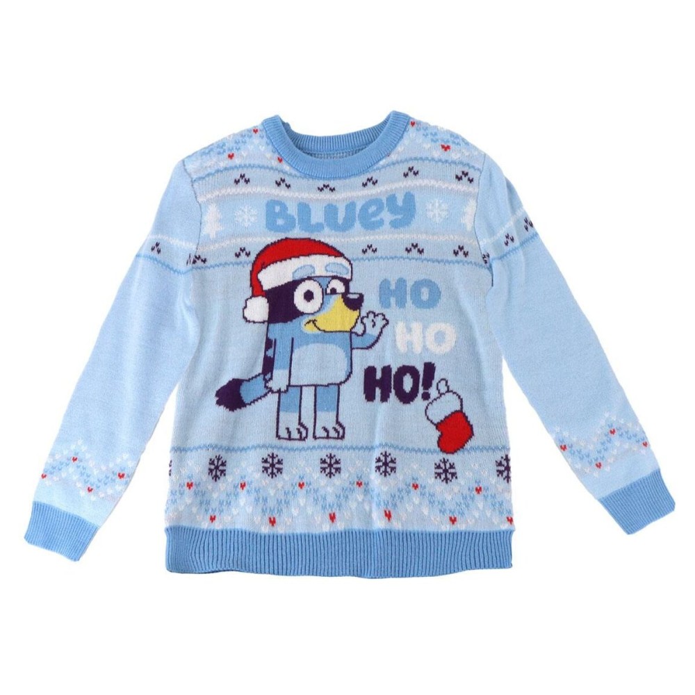Pulover Unisex Bluey Christmas Albastru deschis