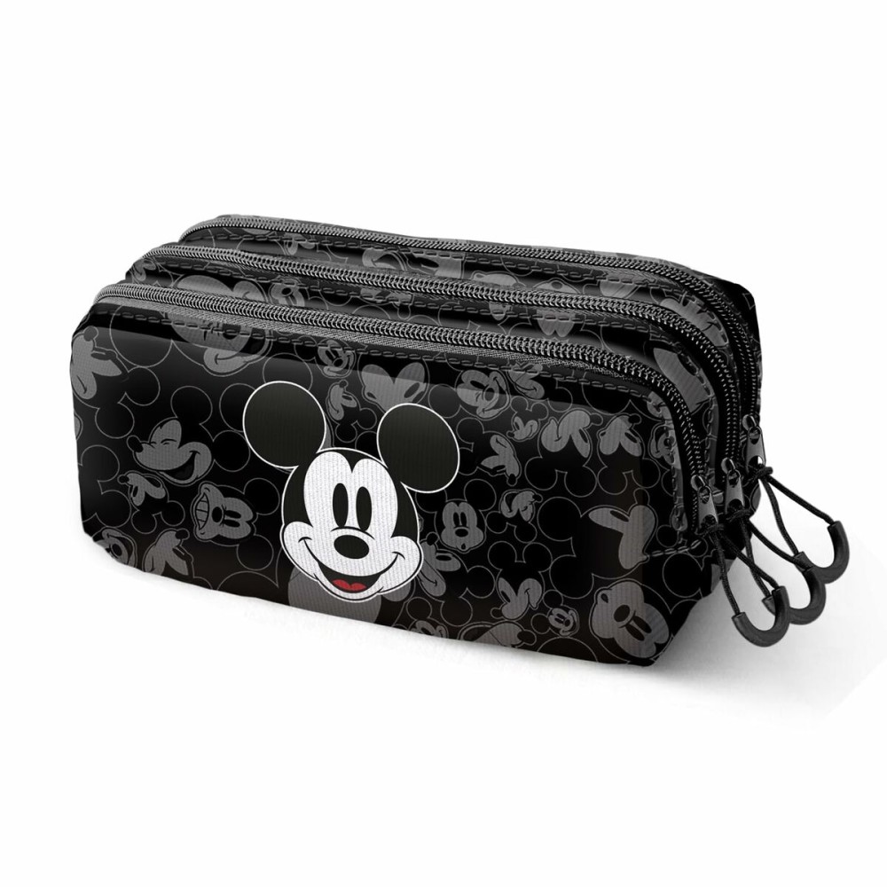 Penar triplu Mickey Mouse Year Negru 23 x 10 x 11 cm