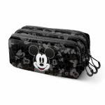 Penar triplu Mickey Mouse Year Negru 23 x 10 x 11 cm
