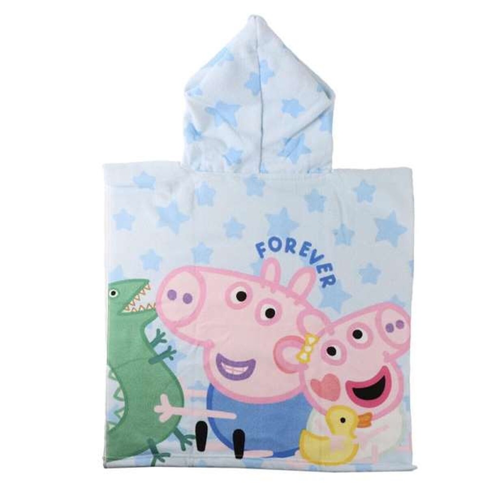 Prosop-Poncho cu Glugă Peppa Pig Albastru deschis 55 x 77 cm