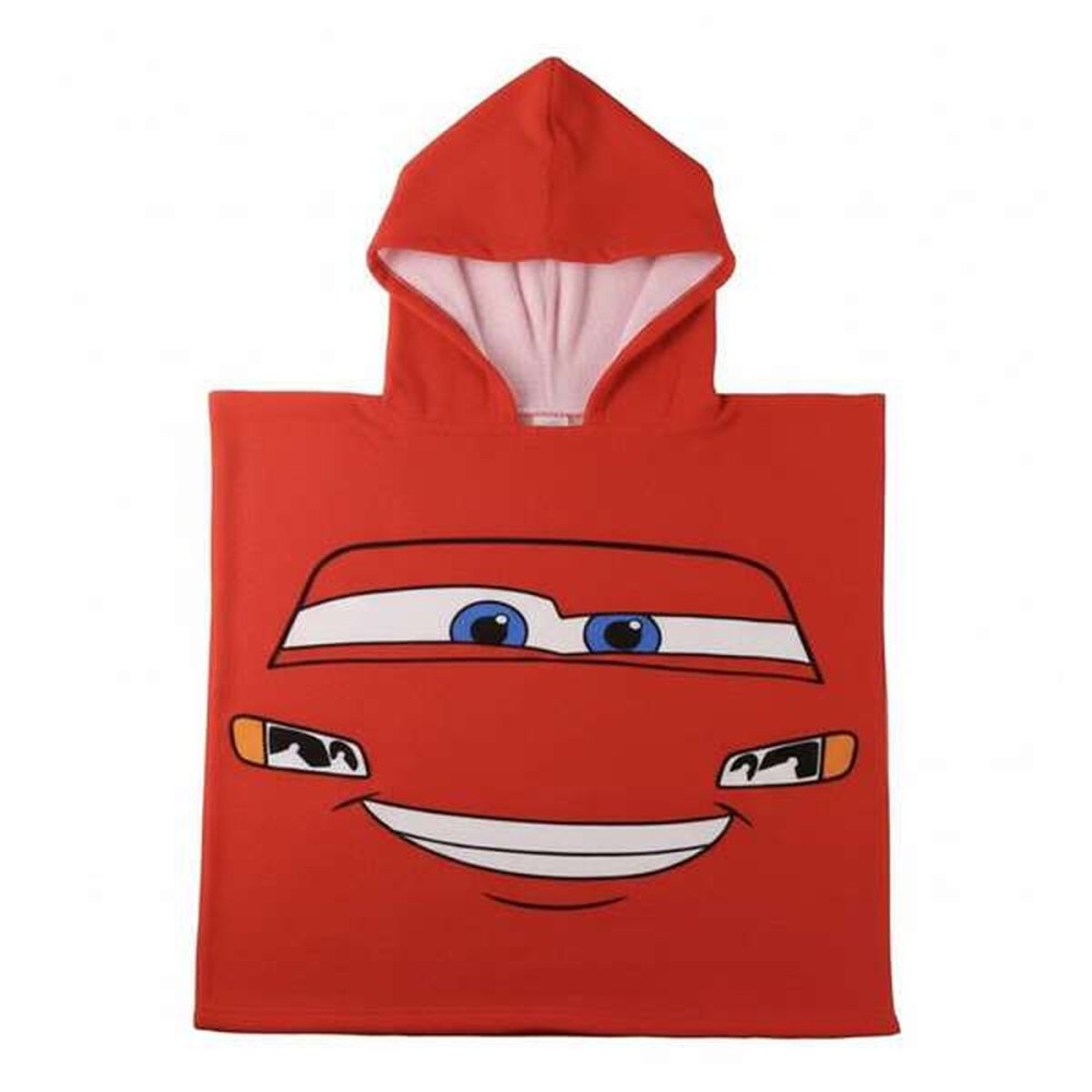 Prosop-Poncho cu Glugă Cars Roșu 55 x 77 cm