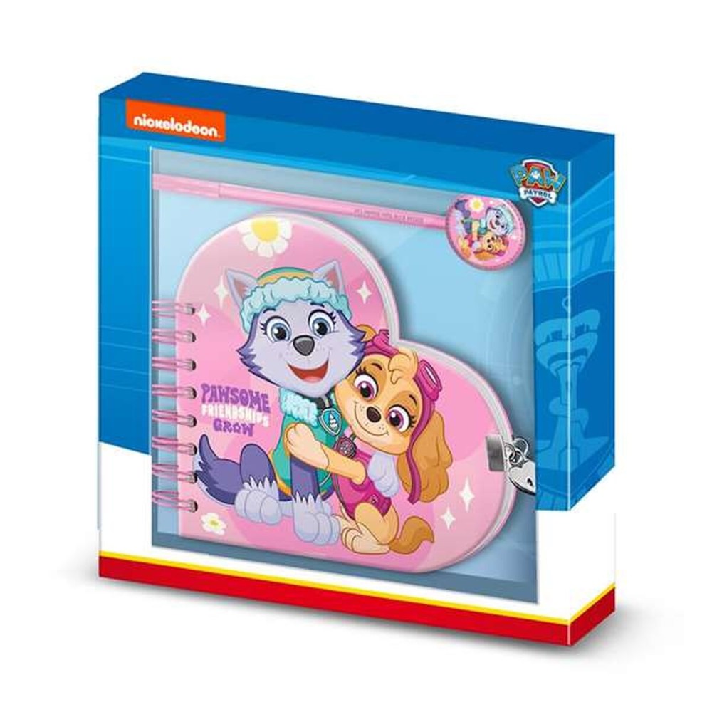 Caiet cu Inele și Pix The Paw Patrol Roz 160 Frunze 23 x 2,5 x 24 cm