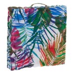 Pernă DKD Home Decor 8424001666423 Ocean Poliester Aluminiu Multicolor Tropical Frunza a unei plante (43 x 43 x 7 cm)