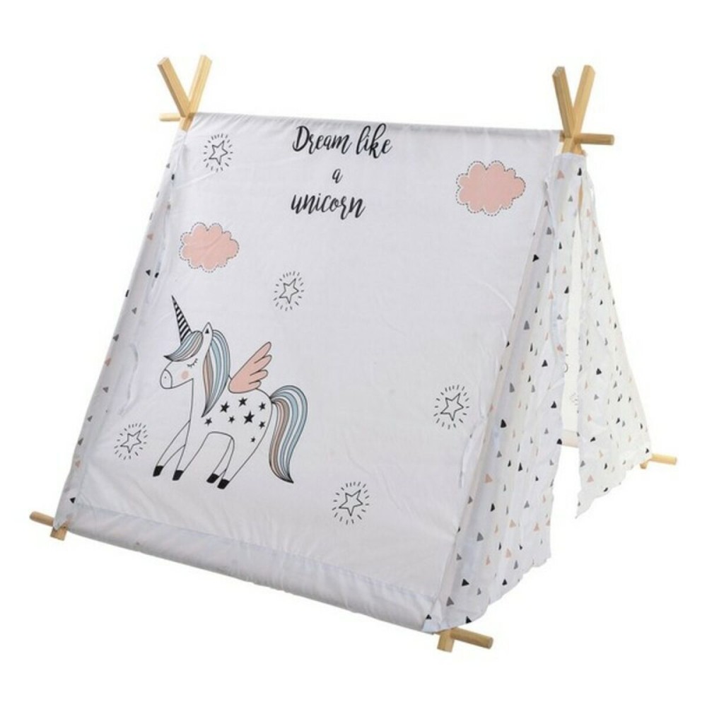 Cort DKD Home Decor Bumbac Lemn Unicorn (110 x 110 x 106 cm)