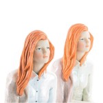 Figură Decorativă DKD Home Decor Femeie Romantic 15 x 18 x 19,5 cm (2 Unități) (2 Piese)