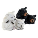 Figură Decorativă DKD Home Decor Alb Negru 14,5 x 14,5 x 11 cm Rășină (2 Unități)