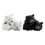 Figură Decorativă DKD Home Decor Alb Negru 14,5 x 14,5 x 11 cm Rășină (2 Unități)