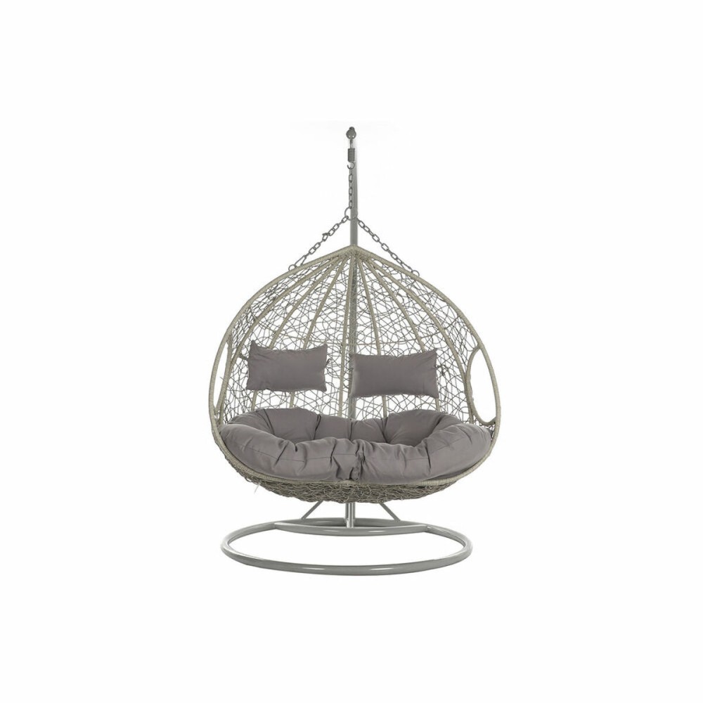 Fotoliu de grădină suspendat DKD Home Decor 133 x 80 x 110 cm Gri ratan sintetic Aluminiu